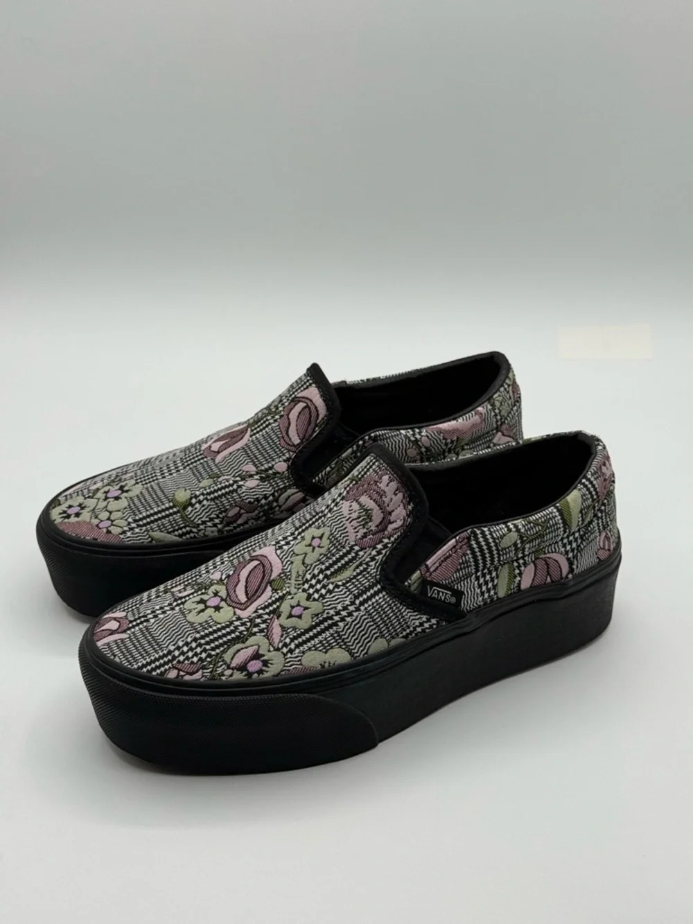 Vans Tapestry Floral Platform Slip-On Sneakers Chunky Sole Street Style Shoes - Picture 17 of 17